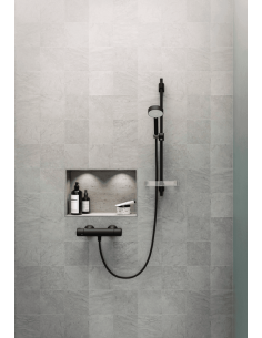 Nova dušas termostats, melns matēts 2