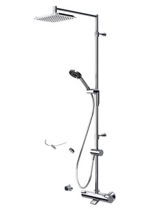 OPTIMA dušas sistēma ar termostatu ar izteku, hroms