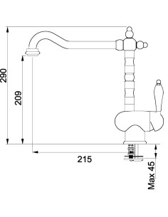 Old England virtuves maisītājs, varš 2
