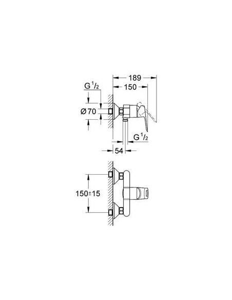 BauLoop dušas maisītājs, hroms
