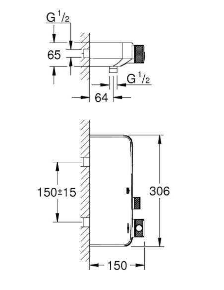 Grontherm Smartcontrol dušas maisītājs ar termostatu, hroms