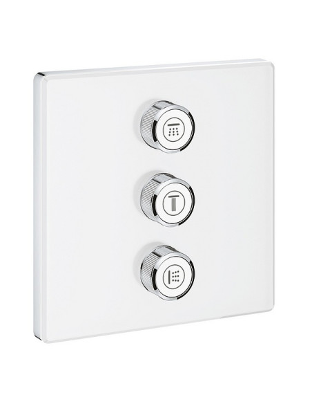 Grohtherm SmartControl dušas virsapmetuma daļa, 3 režīmi, balts