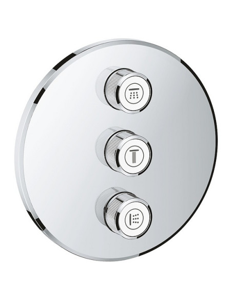 Grohtherm SmartControl dušas virsapmetuma daļa, 3 režīmi, hroms