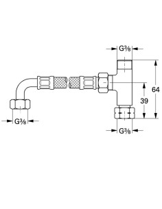 Grohtherm Micro pieslēguma komplekts, hroms 2