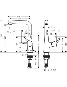 Talis S 210 izlietnes maisītājs ar pop-up, hroms 2