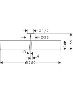 Rainfinity 250 1jet Eco augšējā duša, matēts balts 2