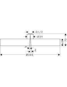 Rainfinity 360 1jet augšējā duša, matēts melns 2