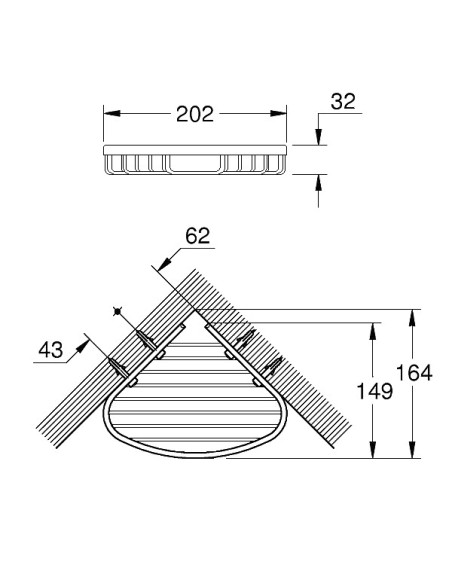 Baucosmopolitan ziepju turētājs-grozs, hroms