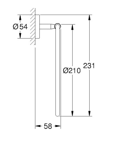 Baucosmopolitan dvieļu turētājs-riņķis, hroms