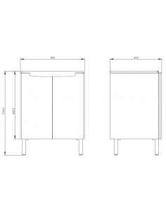 MODO Izlietnes skapītis ar izlietni, 60 cm 2