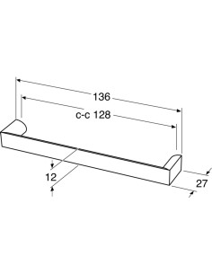 Rokturis H4 vannas istabas skapītim, hroma, cc128 2