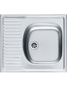 Nerūsējošā tērauda izlietne ETN 611-58 matēta 58 x 51 cm...