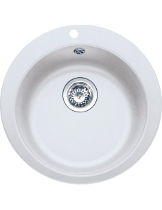 Apaļa Tectonite® izlietne ar ventili 3½", Arktis weiss