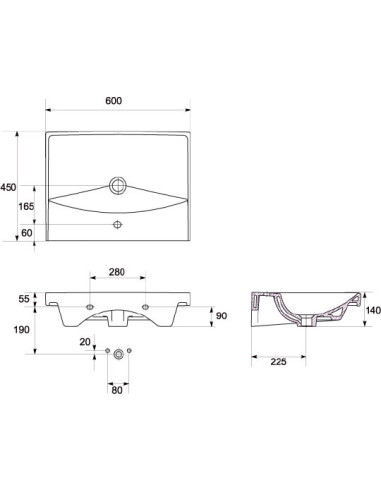 Cersanit izlietne City 60 0275002