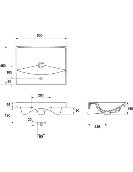 Cersanit izlietne City 60 0275002