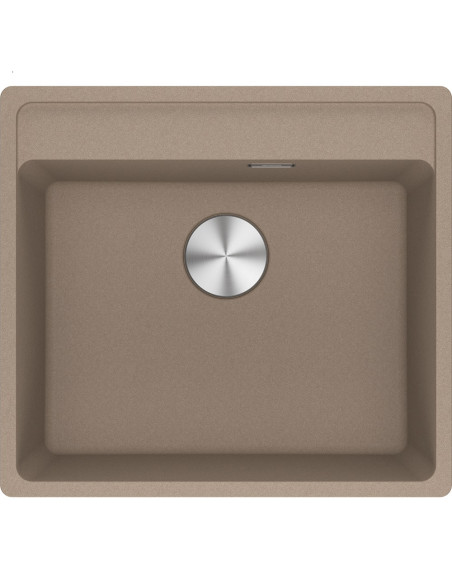 MRG 610-52 A fragranīta izlietne ar PushKnob vadības ventīli 3 1/2'', 560x510mm, kašmirs