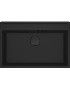 MRG 610-72 A fragranīta izlietne, 760x510mm, matēta melna