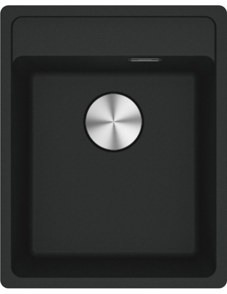 MRG 610-37 A Fragranīta iegriežama izlietne 410x510mm, melna matēta