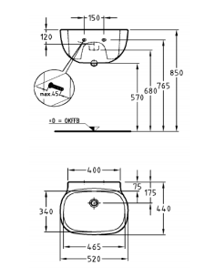Keramag keramiskā izlietne CITTERIO 52x44cm, 223150-000 2