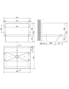 Nerūsējošā tērauda izlietne, 600x500mm 2