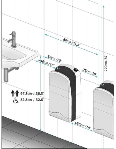 V-JET roku žāvētājs, balts
