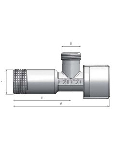 Stūra pieslēgventīlis 1/2"x1/2", hromēts, A-80 NovaMac... 2