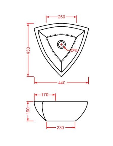 ArtCeram keramiskā izlietne L400 FUORI CORNER, balta