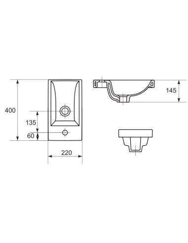 Cersanit izlietne Como 40cm 0275003