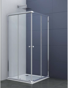 Dušas kabīne Flory  FSK21038-90S 90x90x185cm ar akmens masas paliktni
