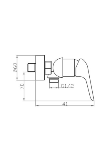 Dušas krāns bez komplekta MG-2440, VENTA