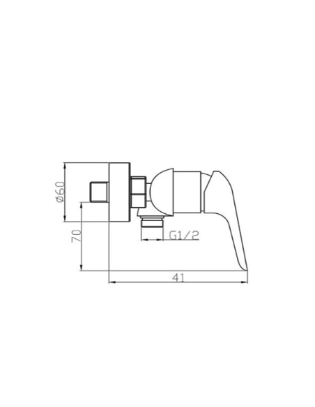 Dušas krāns bez komplekta MG-2440, VENTA