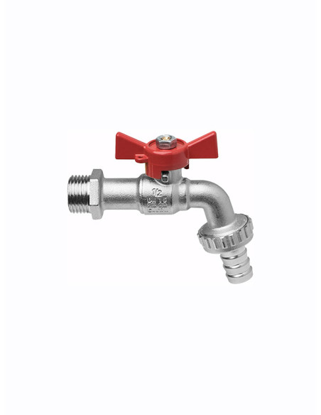 Lodveida krāns ar taurenīti, dārza, 7350 3/4