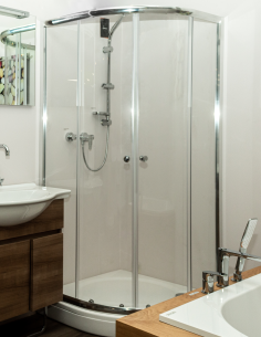 Shower cubicle with tray 80x80 semicirc., FLORY - 3