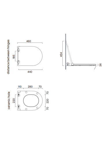 Sėdynės užvalkalas Sfera/Zero soft-close plonas - 4