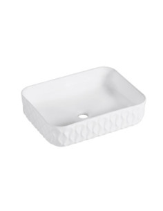 Bathco  keramiskā virsmas izlietne Sand Waves 500*385*165 mm, mat white 2