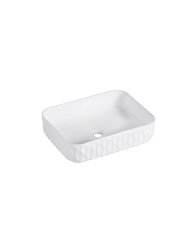 Bathco  keramiskā virsmas izlietne Sand Waves 500*385*165 mm, mat white