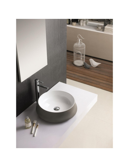 Bathco Rennes 4118 teksturēta keramiskā virsmas izlietne 45cm - 2