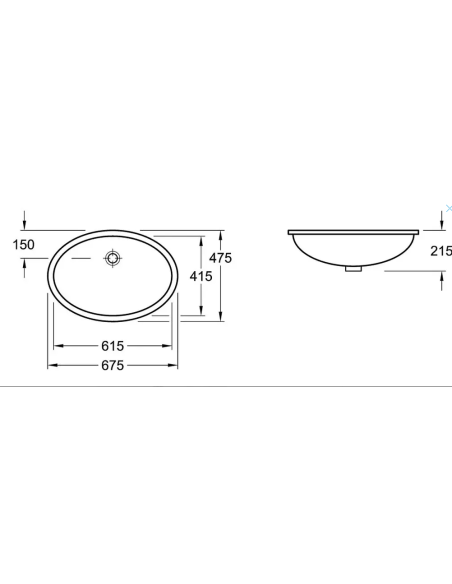 Villeroy&Boch Evana washbasin 61.5x41.5cm, undermount, white - 6