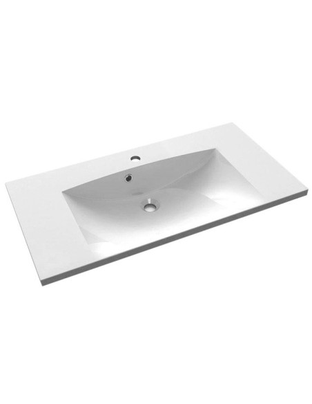 MARIA valatud marmorist valamu 90x46 cm, valge - 6