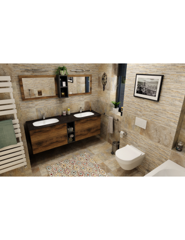 IMPALA zem darba virsmas izlietne 67,2 x 35,5 cm, Rockstone, matēti balta - 5