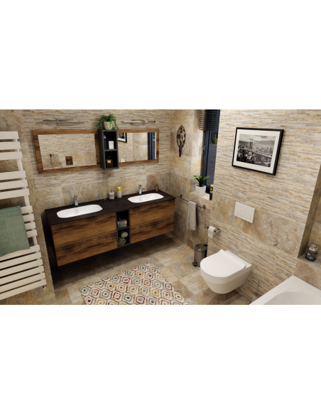 IMPALA tööpinna alla paigaldatav valamu 67,2 x 35,5 cm, Rockstone, mattvalge - 5