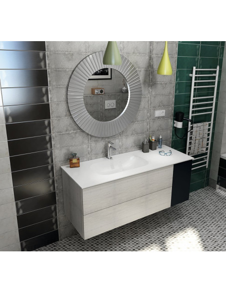 IMPALA undercounter sink 67.2 x 35.5 cm, Rockstone, matt white - 6