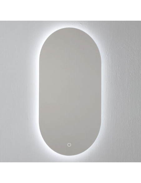 OVAL Ovāls spogulis ar apkārtējās vides LED apgaismojumu