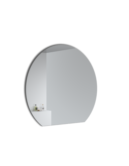 SEMIROUND Spogulis ar apkārtējās vides LED apgaismojumu, var uzstādīt horizontāli un vertikāli