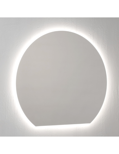 SEMIROUND Spogulis ar apkārtējās vides LED apgaismojumu, var uzstādīt horizontāli un vertikāli