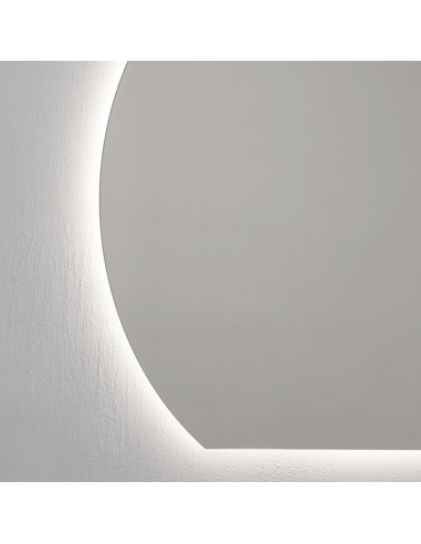 SEMIROUND Spogulis ar apkārtējās vides LED apgaismojumu, var uzstādīt horizontāli un vertikāli - 7