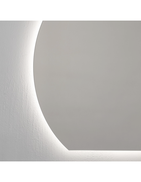 SEMIROUND Spogulis ar apkārtējās vides LED apgaismojumu, var uzstādīt horizontāli un vertikāli - 7