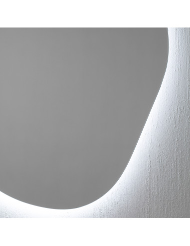 ORGANIC Mirror with ambient LED lighting 89.9x80.3cm, can be installed horizontally and vertically - 4