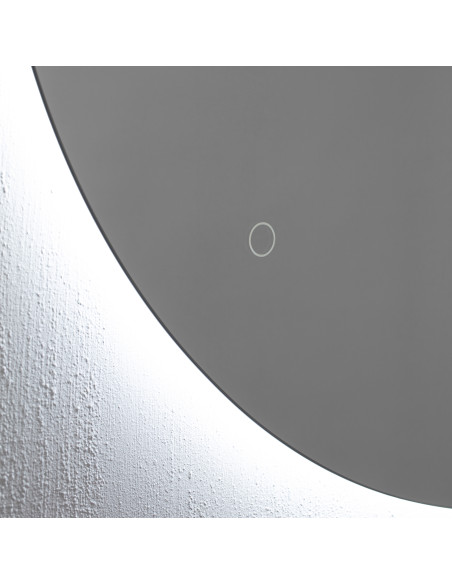 ORGANIC Spogulis ar apkārtējās vides LED apgaismojumu 89,9x80,3cm, var uzstādīt horizontāli un vertikāli - 5