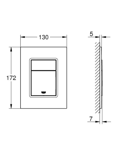 Grohe Skate Cosmopolitan S - vandens nuleidimo plokštelė, fantominė juoda 37535KF0 - 1